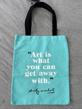 Andy Warhol Galison Canvas Tote Bag Poppies Flowers Art Is What You Can Get Away